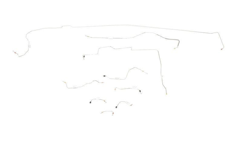 Ford Mustang Brake Line Kits 8pcs Power Disc - V8 - 8 in Axle -1968 1969