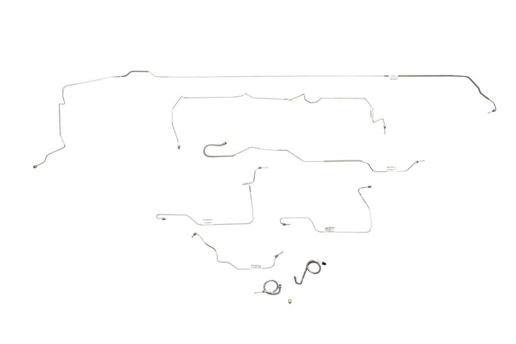 Ford Mustang Brake Line Kits 8pcs Power Disc - Early Built before July 1972 - 6 Cylinder and V8 - 8