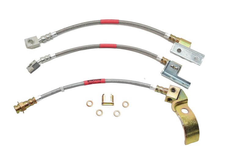 Ford Mustang StopFlex Brake Hose Kit Front Disc with brackets -1970