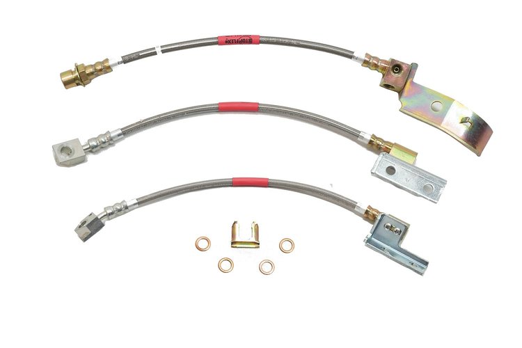 Ford Mustang StopFlex Brake Hose Kit Front Disc with brackets -1968 1969