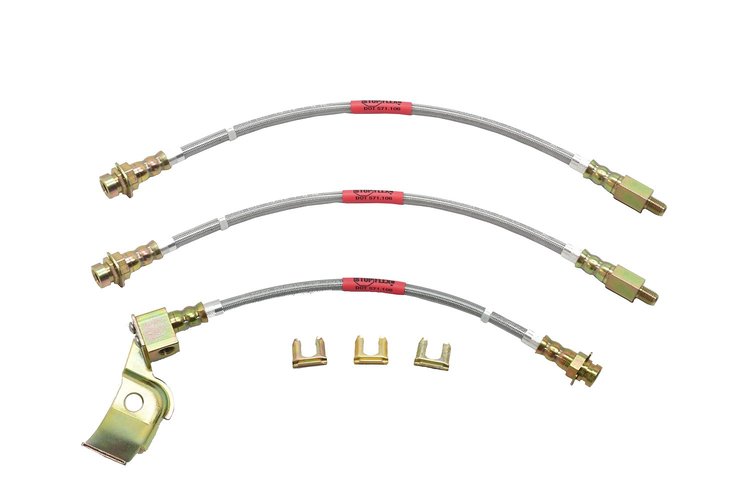 Ford Mustang StopFlex Brake Hose Kit Drum/drum with brackets -1971 1972 1973