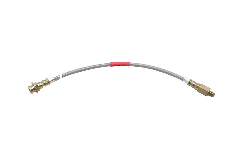 Ford Mustang Stainless Braided Flex Hose Front Drum Brake - Built Before Aug. 1965 -1964 1965