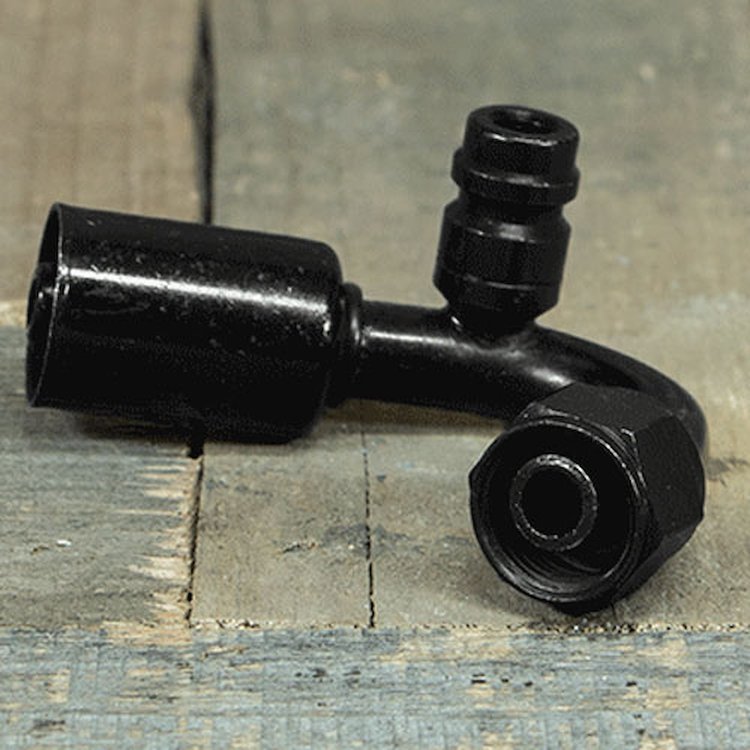 A/C Hose Fitting with Service Port -8AN