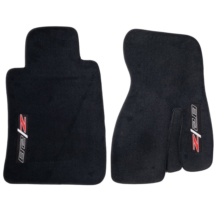 44000-Z28 Front Carpet Floor Mats, 1993-2002 Chevy Camaro, Ebony / Z28 Logos