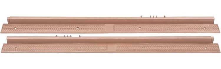 AUS163 Door Sill Plates, 1983-1992 Chevy Camaro/Pontiac Firebird, Pair, Light Saddle