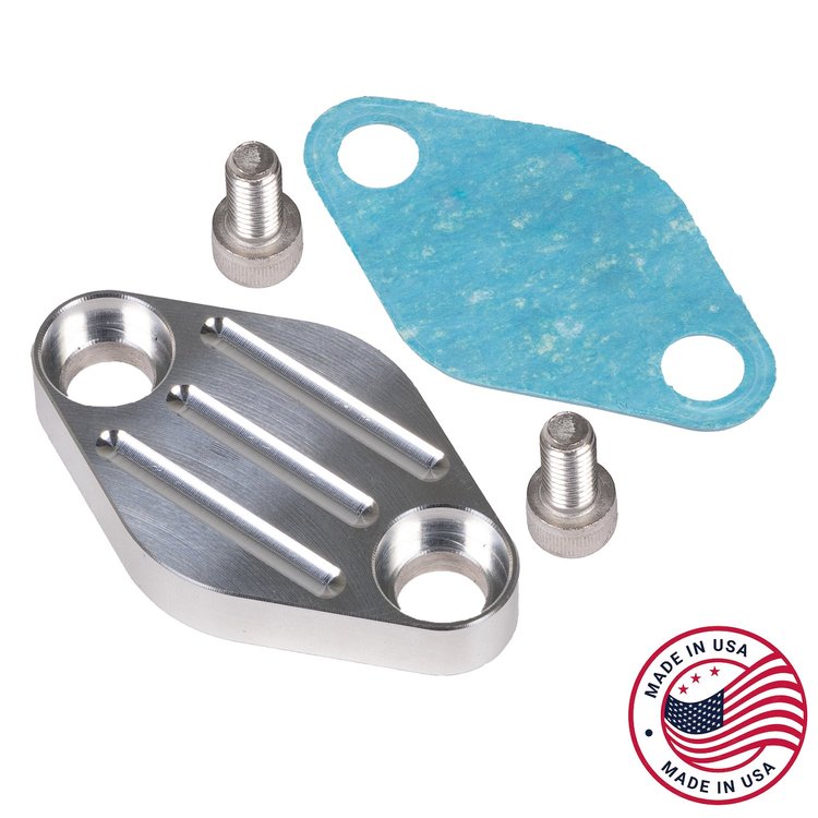 CBW-005 EGR Intake Block-Off Plate for Exhaust Manifolds, 1998-2000 Chevy Camaro/Pontiac Firebird, Billet Aluminum