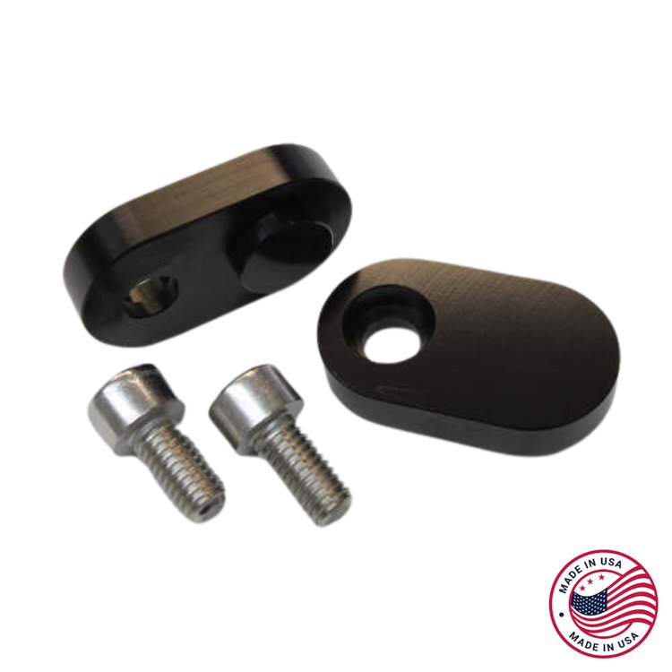 CBW-008B EGR Intake & Exhaust Block Off Plates, 1995-2002 Chevy Camaro/Pontiac Firebird 3.8L, Billet Aluminum, Black