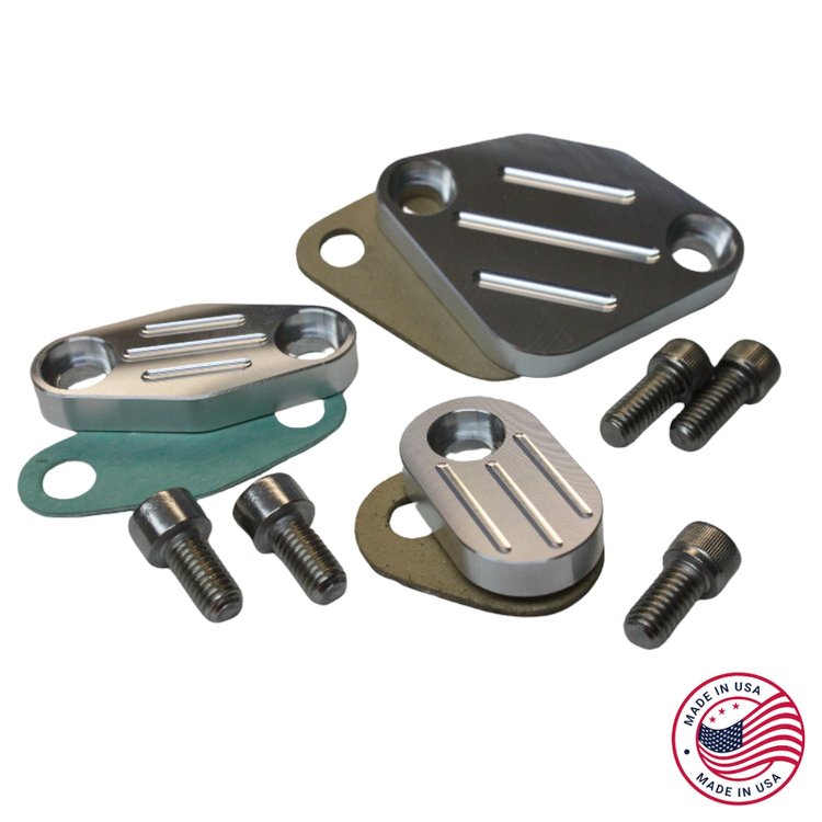 CBW-012 EGR Block Off Plate Kit, 1993-1997 Chevy Camaro/Pontiac Firebird LT1, Billet Aluminum