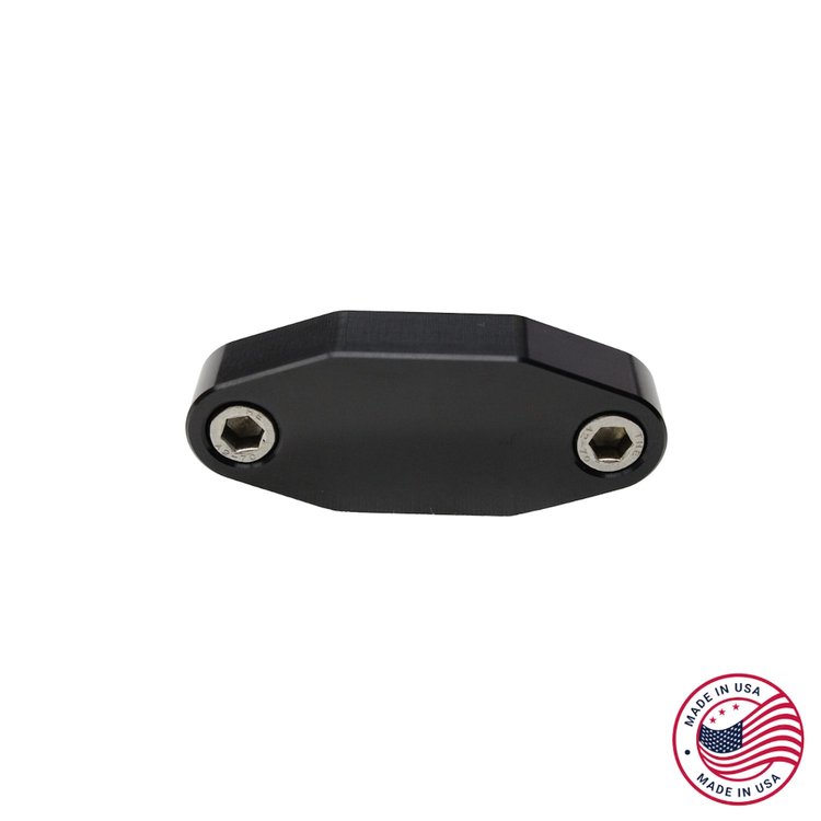 CBW-013-BNP Oil Pan/Oil Cooler Block Off Plate, GM LS, Billet Aluminum, Black