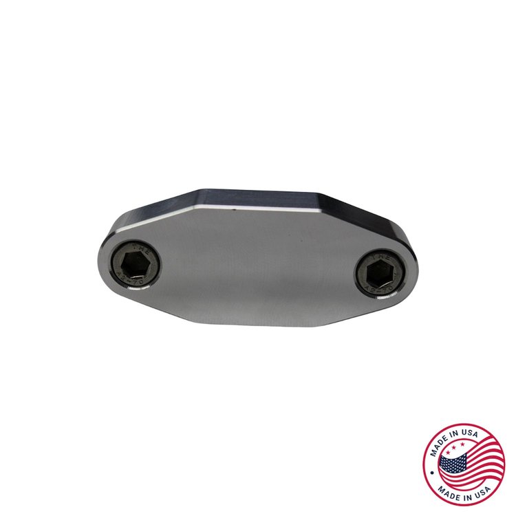 CBW-013-NP Oil Pan/Oil Cooler Block Off Plate, GM LS, Billet Aluminum