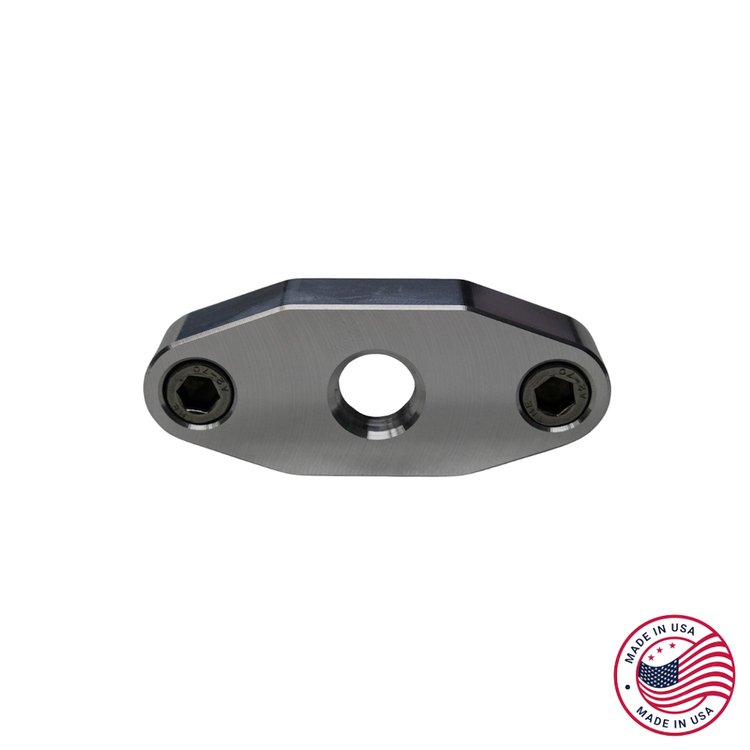 CBW-013 Oil Pan/Oil Cooler Block Off Plate w/1/4 in. NPT Port, GM LS, Billet Aluminum