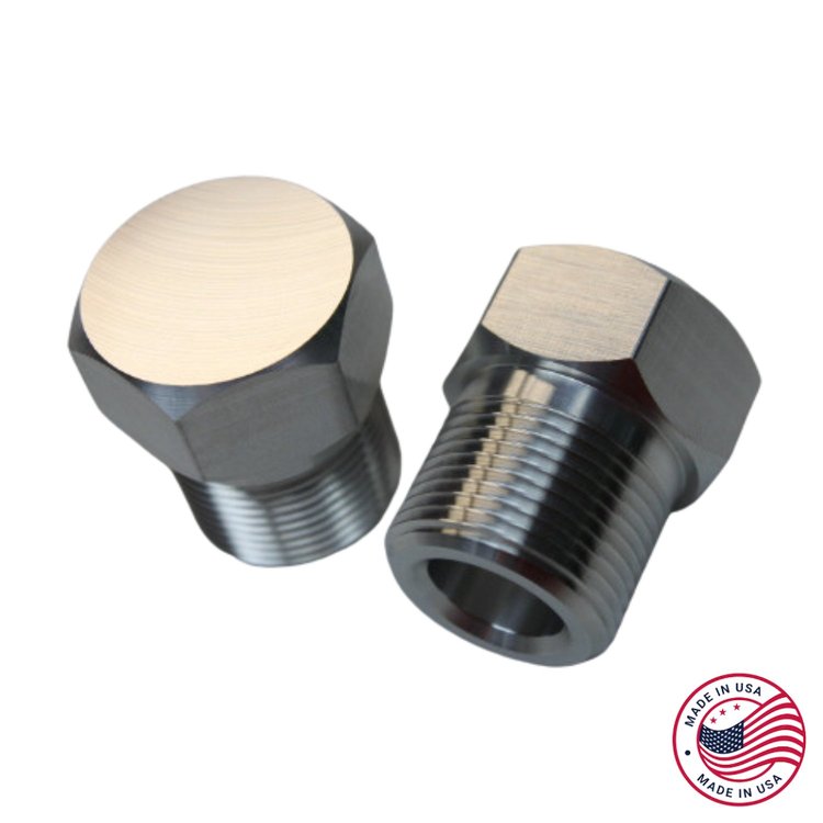 CBW-022 Smog/Air Block Off Plugs, 1993-1995 Chevy Camaro/Pontiac Firebird, Pair, Billet Aluminum