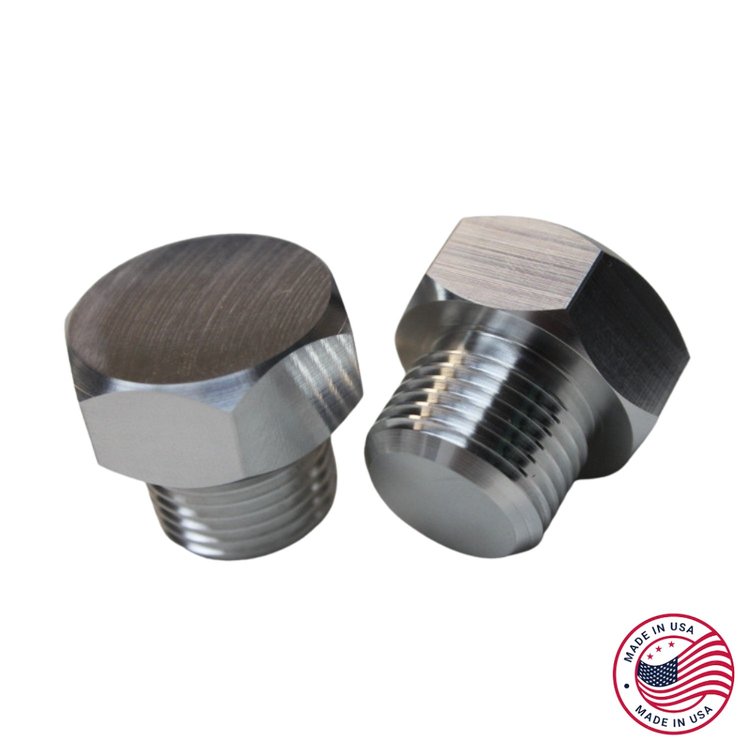 CBW-024 Smog/Air Block Off Plugs, 1995-1997 Chevy Camaro/Pontiac Firebird, Pair, Billet Aluminum