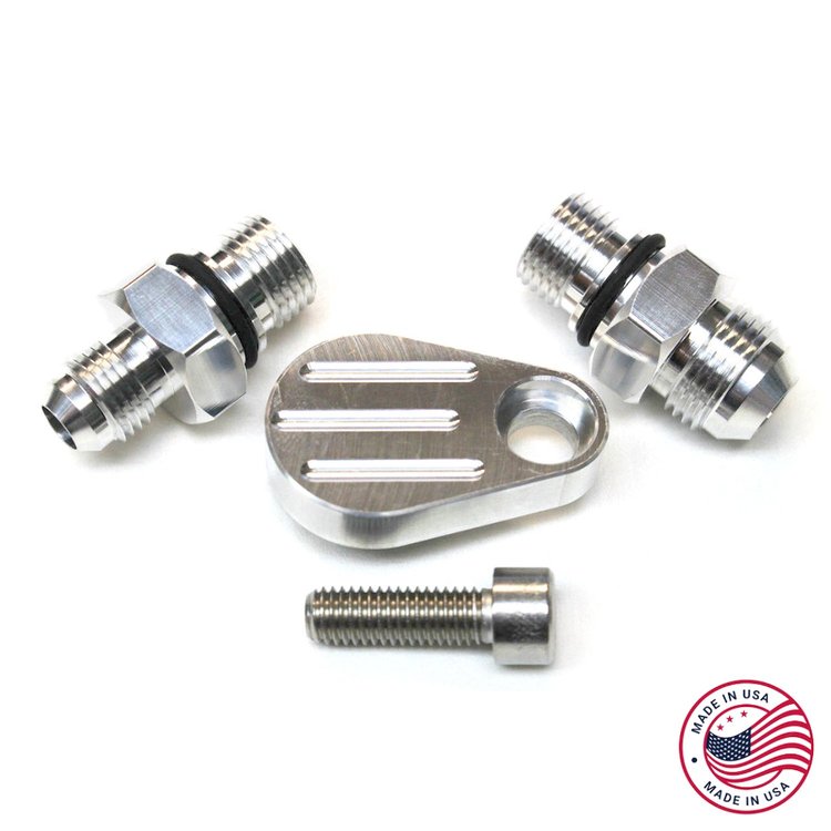 CBW-036 Cold Start 9th Injector Plug Kit, Small Block Chevy TPI, -6AN & -8AN, Billet Aluminum