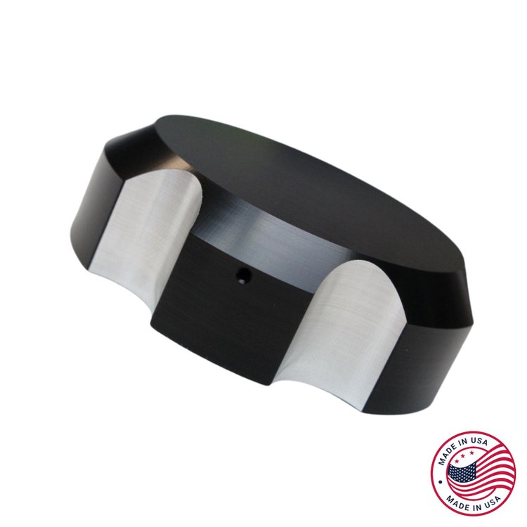CBW-039B Clutch Reservoir Cap, 1984-2002 Chevy Camaro/Pontiac Firebird, Billet Aluminum, Black
