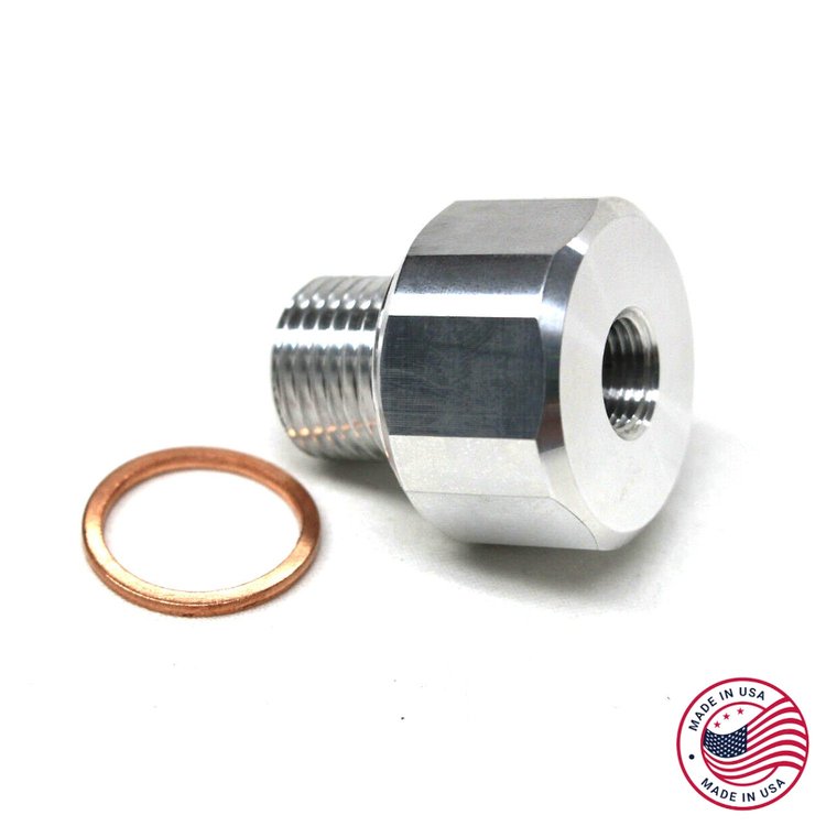 CBW-059 Turbo Oil Supply Adapter, GM LS, Billet Aluminum
