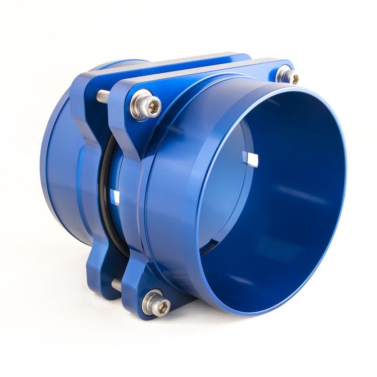 CBW-066BL Ported Mass Air Flow Ends Pair, GM LT1 / GM LS1/LS6, Billet Aluminum, Blue