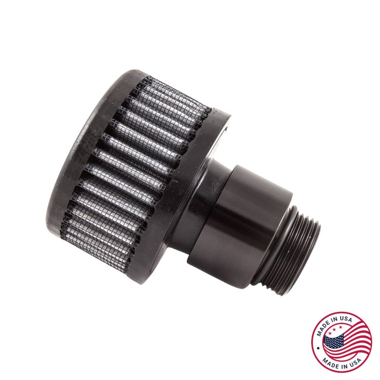 CBW-069B Oil Cap Breather, For Holley LS Valve Covers, Billet Aluminum, Black