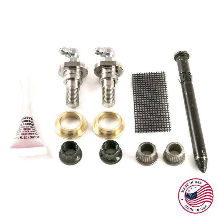 CBW-077 Greaseable Upper Door Hinge Bushing & Lower Pin Kit, 1982-1992 Chevy Camaro/Pontiac Firebird, Billet Aluminum
