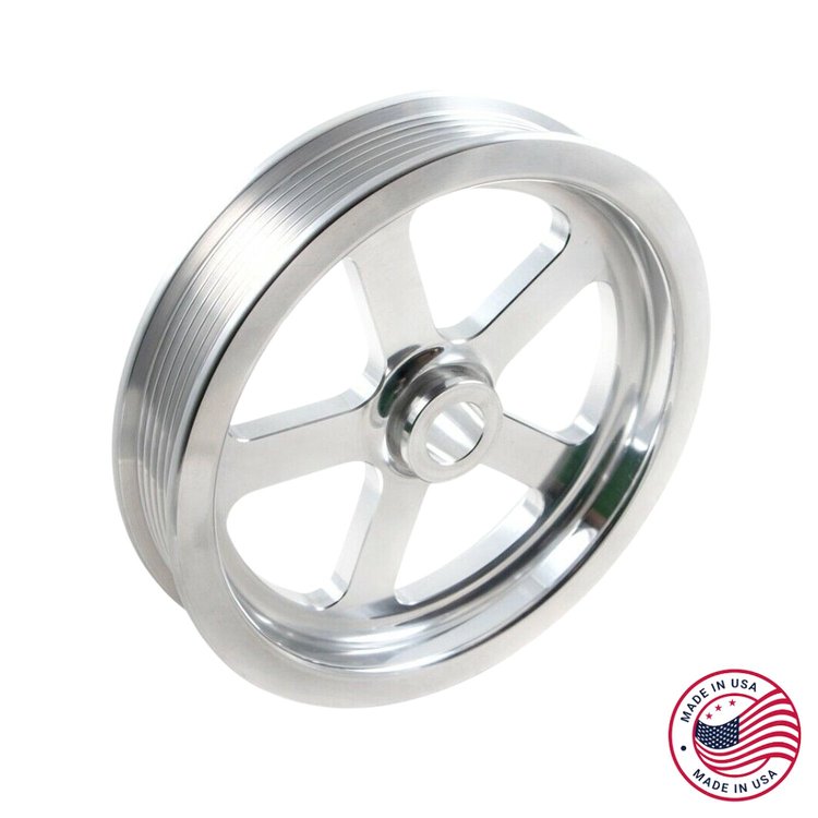 CBW-094 Power Steering Pulley, 2010-2012 Chevy Camaro LS3/L99, Billet Aluminum
