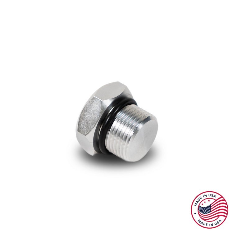 CBW-124 Oil Level Sensor Delete Plug, GM LS, Billet Aluminum