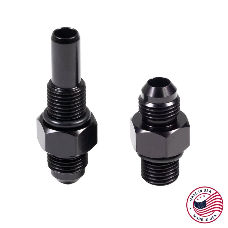 CBW-157B Transmission Adapter Fittings, 1996+ GM 4L80E, Front & Rear Port, -6AN, Billet Aluminum