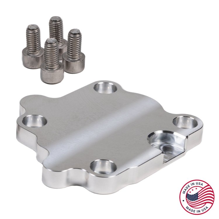 CBW-159 Vacuum Pump Delete Plate, GM Gen V LT, Billet Aluminum
