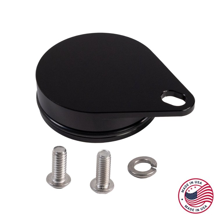 CBW-177 Auto Transmission-Speedometer Block Off/Delete Plug, GM TH400/TH350/4L60E/4L80E, Billet Aluminum