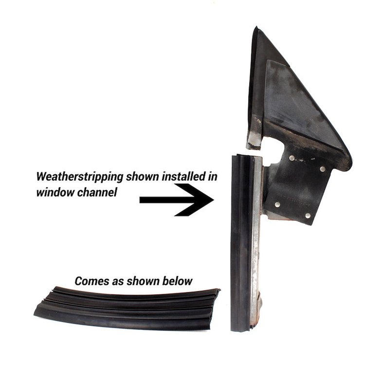 HT0620184 Window Channel Weatherstripping, 1984-1992 Chevy Camaro/Pontiac Firebird, Pair