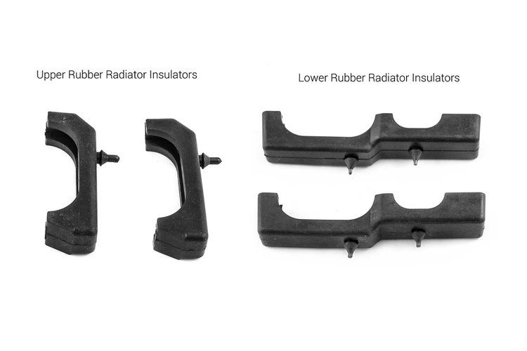 HT14019204 Radiator Rubber Insulator, 1982-1992 Chevy Camaro/Pontiac Firebird, Pair, Upper