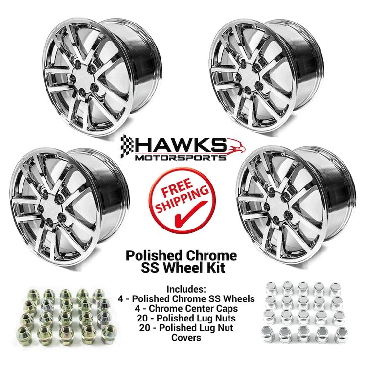 HT179SS35 10-Spoke SS 35th Anniversary Wheel Set, 2002 Chevy Camaro [Size: 17"x9"] Black w/Machined Face Finish