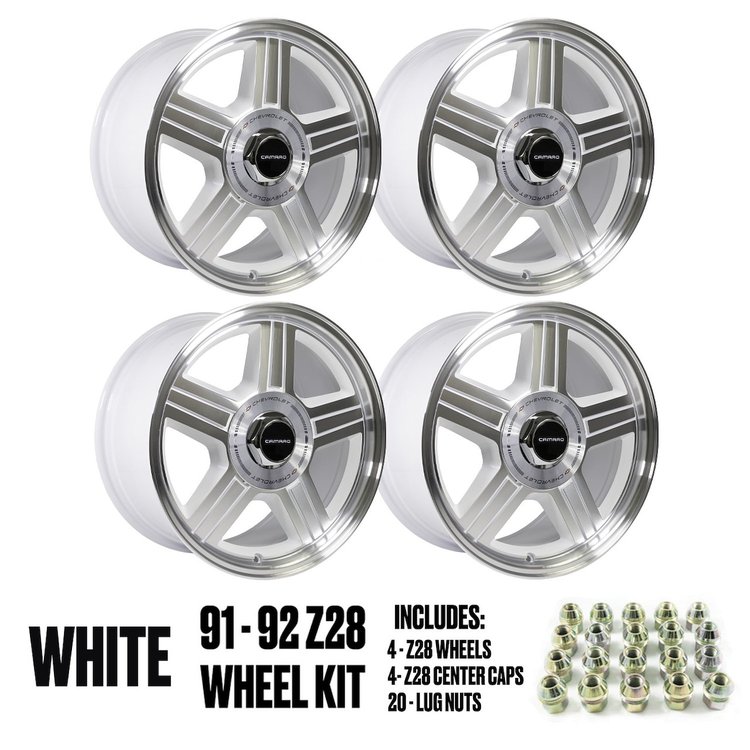 HT179Z28W Z28 Wheel Set, 1991-1992 Chevy Camaro [Size: 17"x9"] White Finish