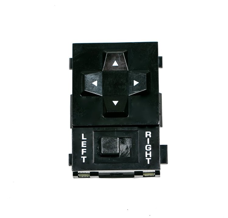 HT20310107 Power Mirror Switch, 1982-1989 Chevy Camaro, White Font