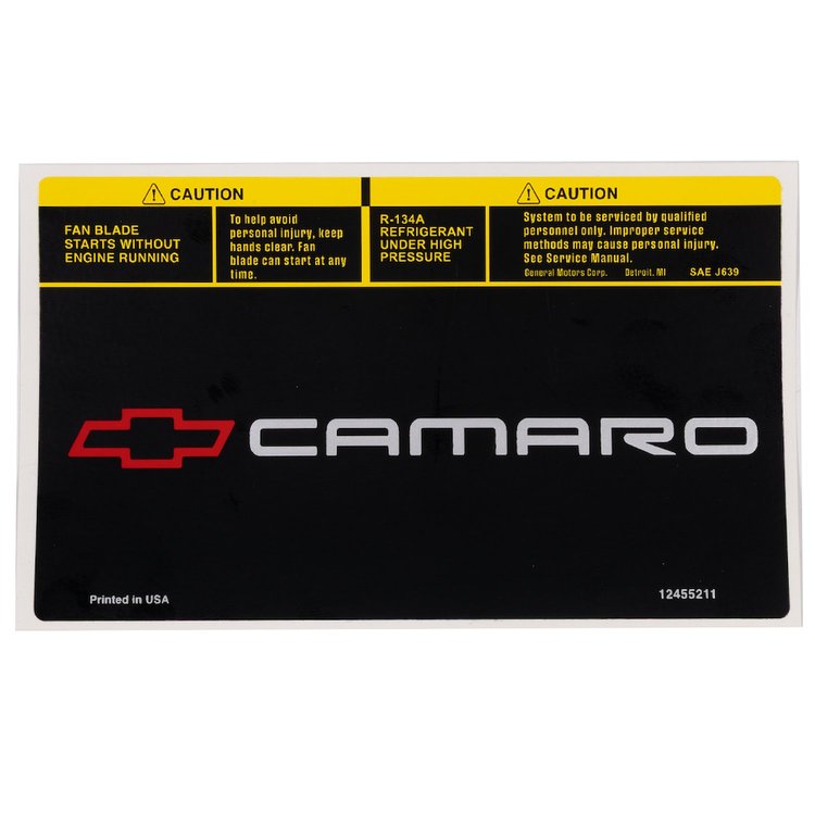 HM12455211-CAMSS Air Lid Decal, 1998-2002 Chevy Camaro, Z28/SS, Camaro w/SS Logo