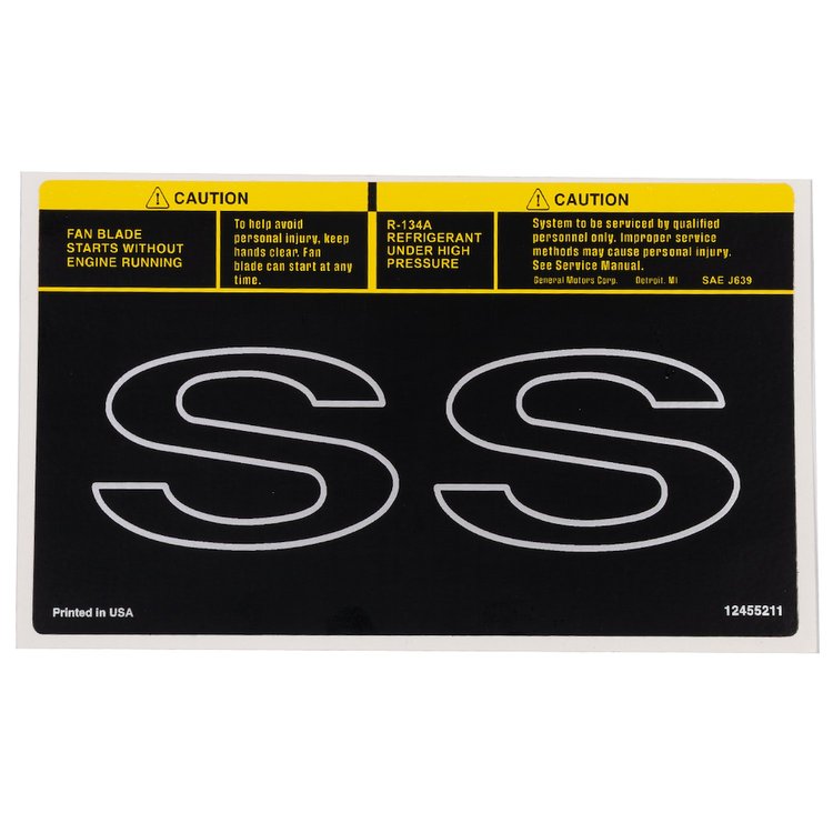 HM12455211-SS SS Air Lid Decal, 1998-2002 Chevy Camaro
