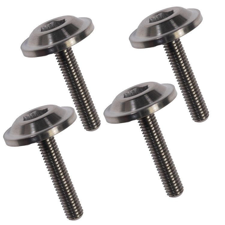 HM11513947-TiSLVR Titanium Lower Air Box Hardware Kit, 1998-2002 Chevy Camaro/Pontiac Firebird, Silver Finish, Set of 4