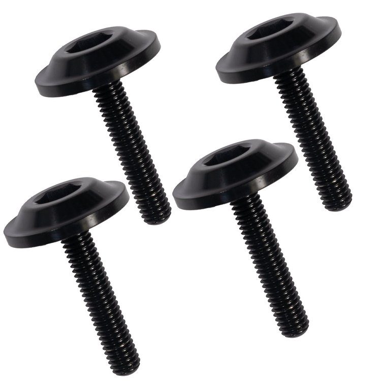 HM11513947-TiBLK Titanium Lower Air Box Hardware Kit, 1998-2002 Chevy Camaro/Pontiac Firebird, Black Finish, Set of 4