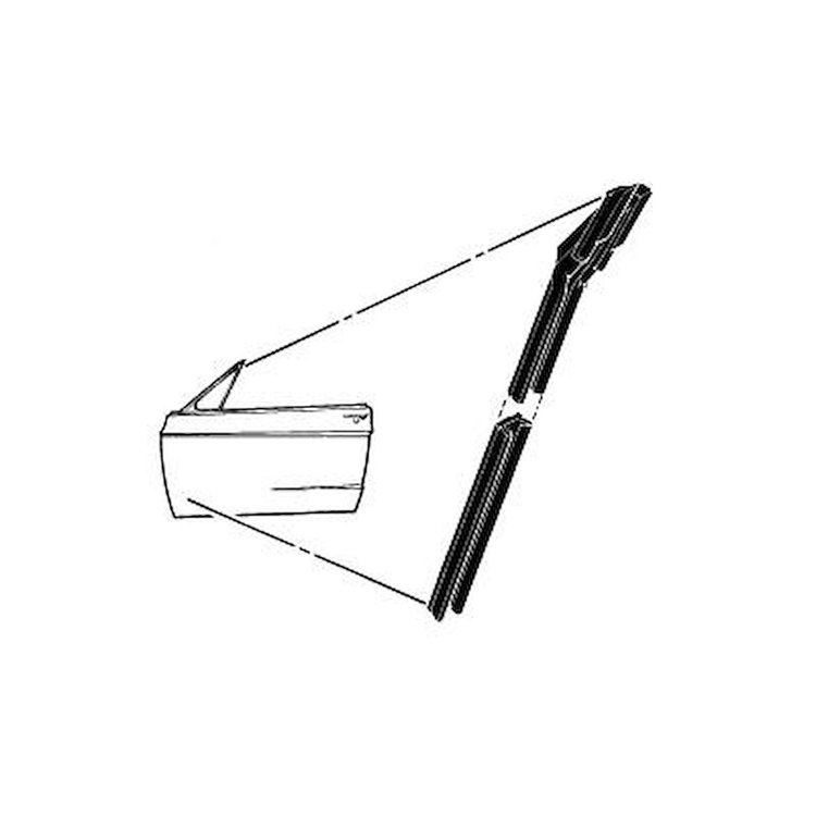 Door Glass Run Channel Inserts 1967-1968 Ford Mustang