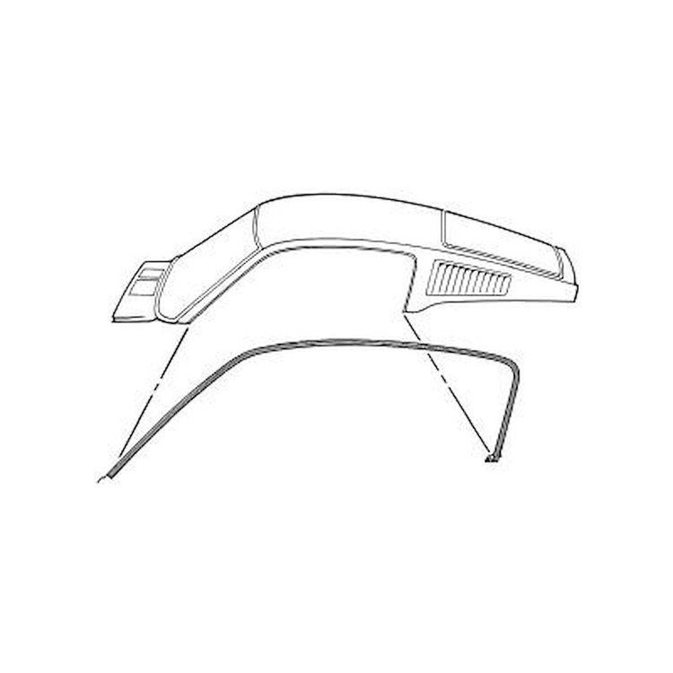 C7ZZ-6351222-3A Fastback Roof Rail Seal