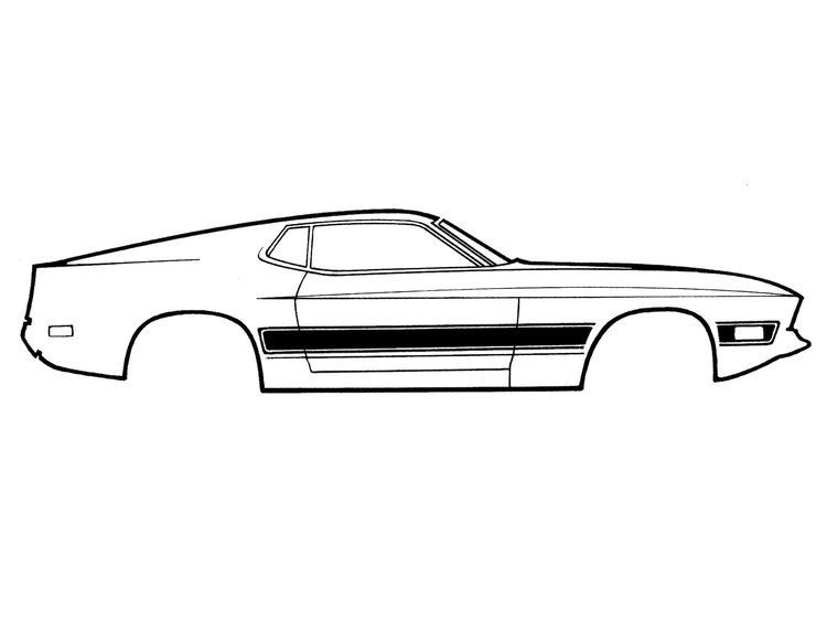 1973 MACH 1 SIDE STRIPES