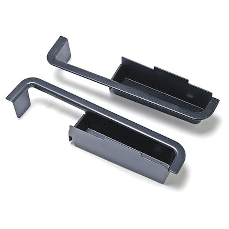 C9ZZ6524046-7BK 1969 Deluxe Door Cups (Black, Pair)