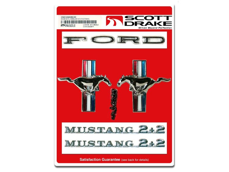 FASTBACK EMBLEM KIT 6 CYL