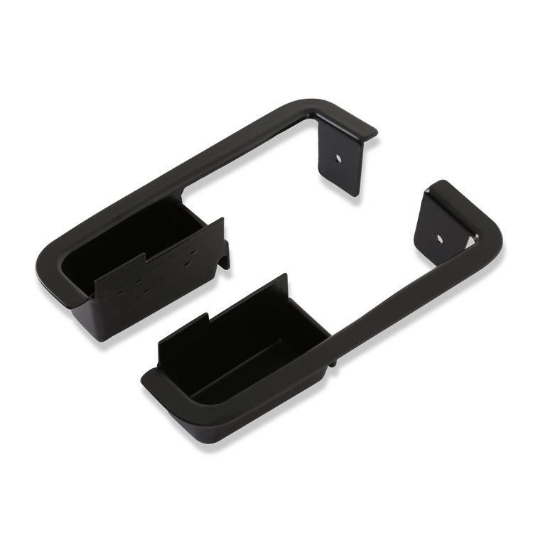 D0ZZ-6524046-7B Deluxe Metal Door Cups (Black, Pair)