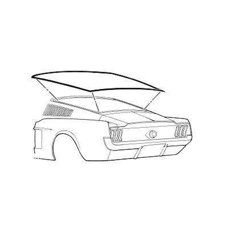 C7ZZ-6342084-A 67-68 Fastback Rear Window Seal