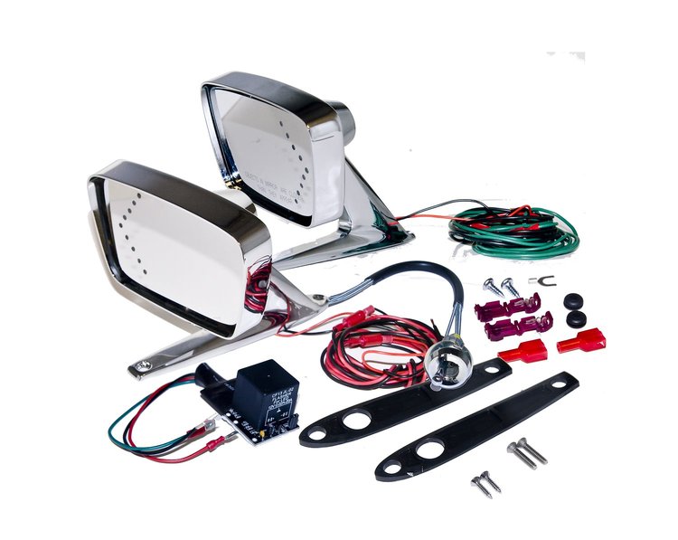 Remote Square Door Mirror Set 1967-1968 Ford Mustang