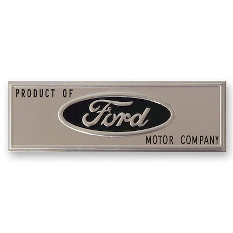 C5ZZ-6513208-T Sill Plate Emblem, Ford Logo, Black