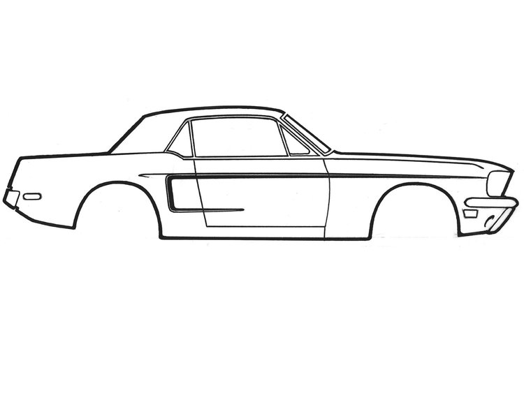 1968 C STRIPE KIT WHITE