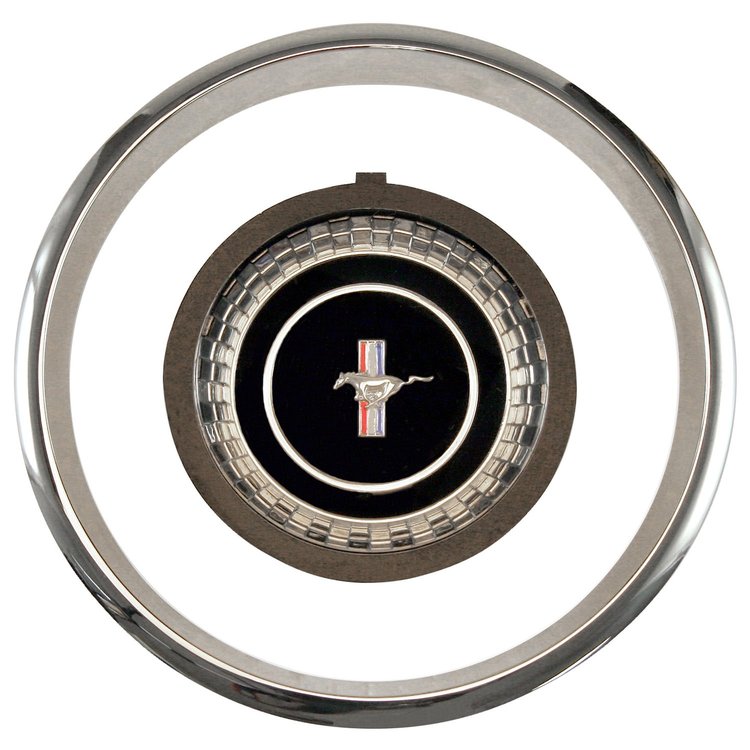 Steering Wheel Hub Emblem & Trim Ring 1967 Ford Mustang