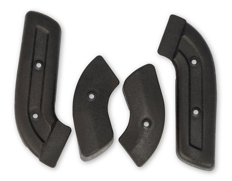 C8TZ-656192-5B 67-77 Bronco Seat Hinge Covers, Black