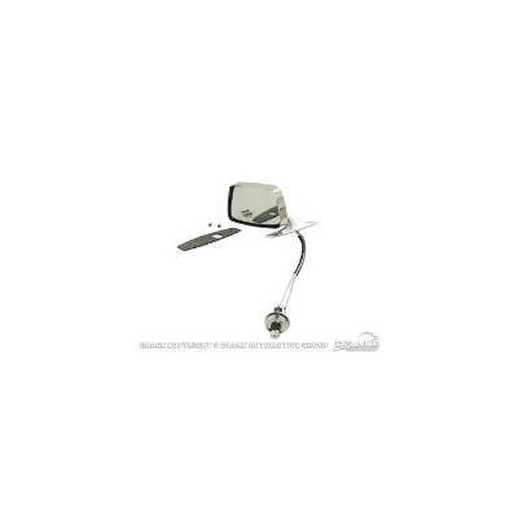 Remote Square Door Mirror 1967-1968 Mercury Cougar